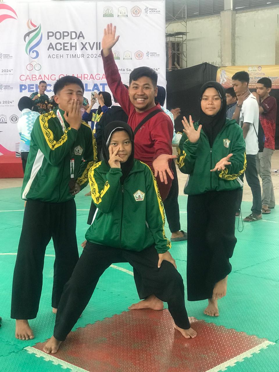 Prestasi Gemilang Cabang Olahraga Pencak silat santri yamuda Ajang Popda XVII di Aceh Timur