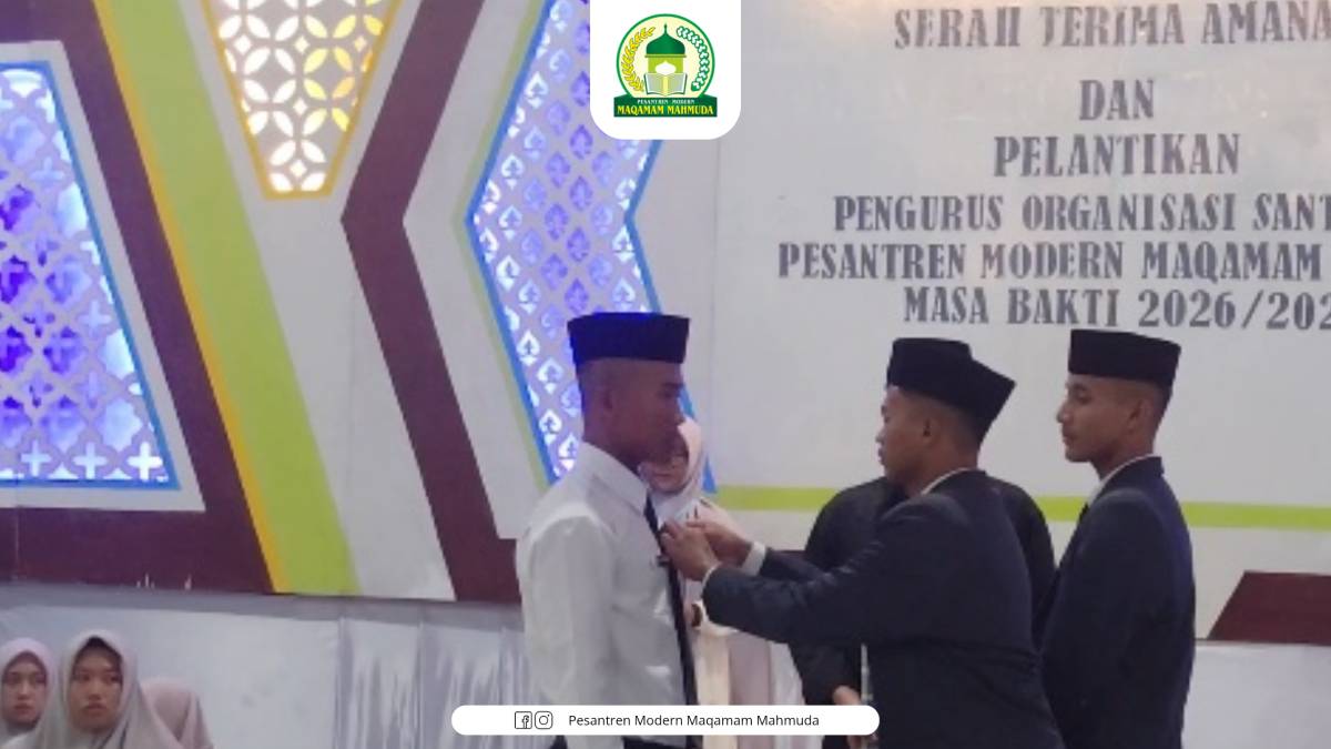 Serah Terima Amanat Pengurus Organisasi Santri, Simbol Estafet Kepemimpinan di Pesantren Modern Maqamam Mahmuda